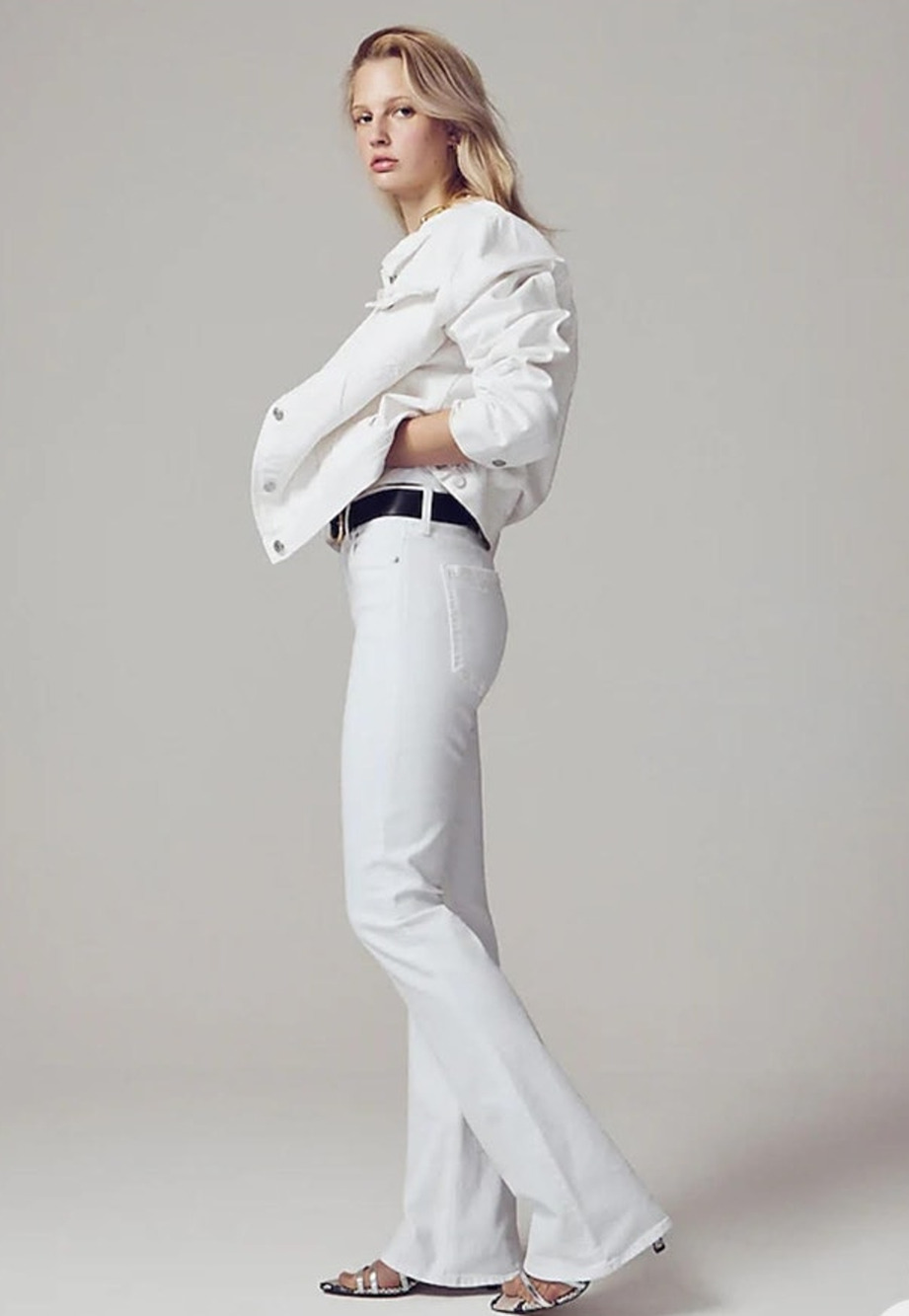 NWT J. Crew Skinny Flare Jean In White Wash 31